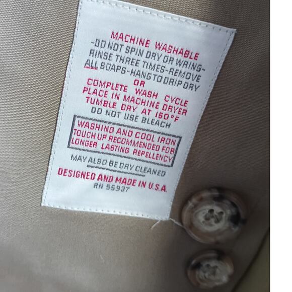 Vintage Botany Weathertopper Trench Coat 44L USA Removable Liner Classic Mens - Picture 14 of 14